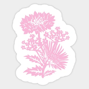 Pink wildflower posie Sticker